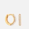 Astrid & Miyu Pave 18-Karat Gold-Plated Huggie Earrings - Image 1