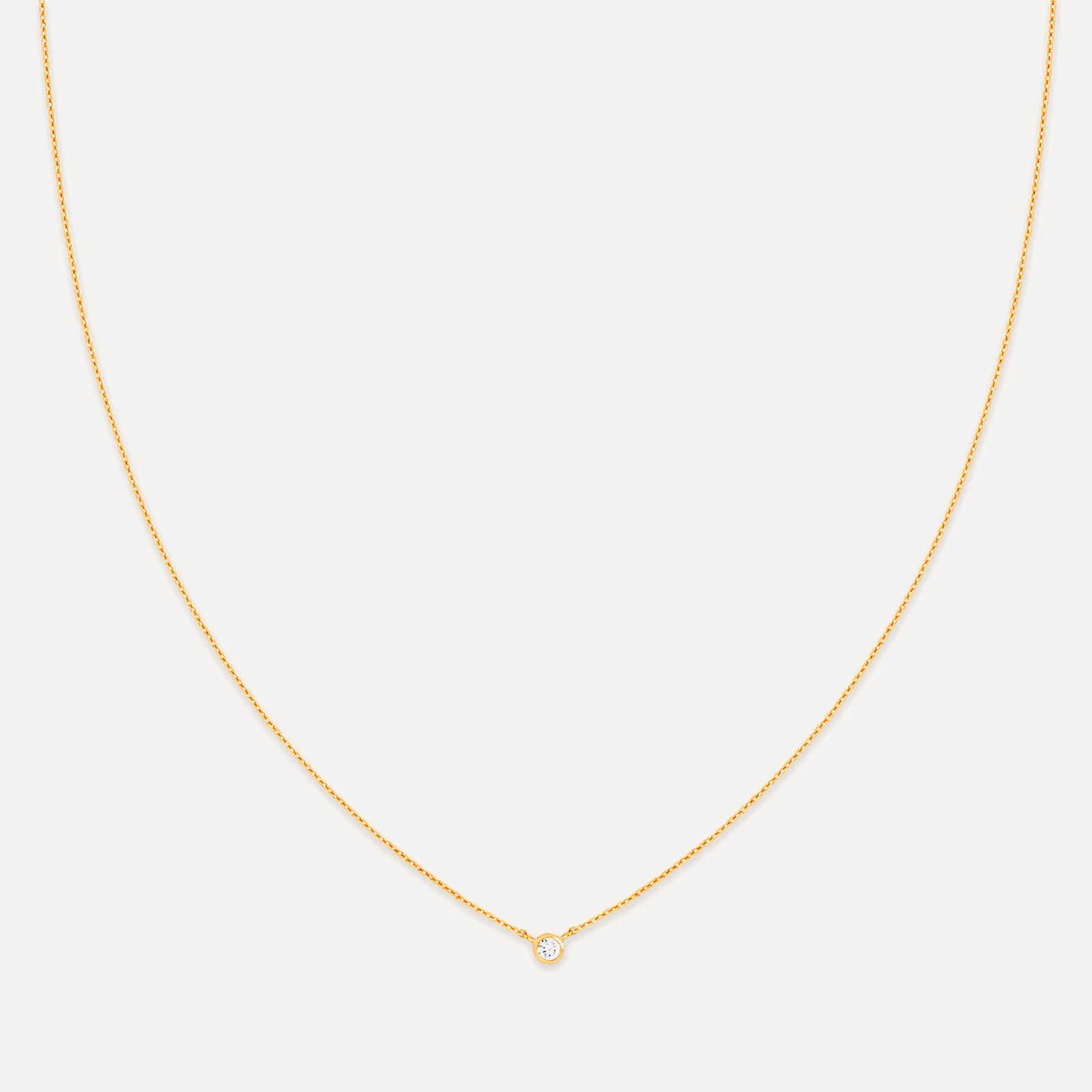 Astrid & Miyu Bezel 18-Karat Gold-Plated Necklace Image 1