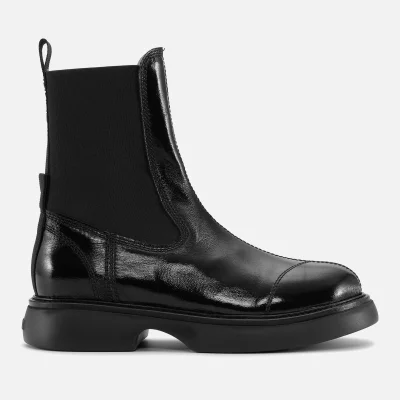 Ganni Women's Everyday Mid Patent Leather Chelsea Boots