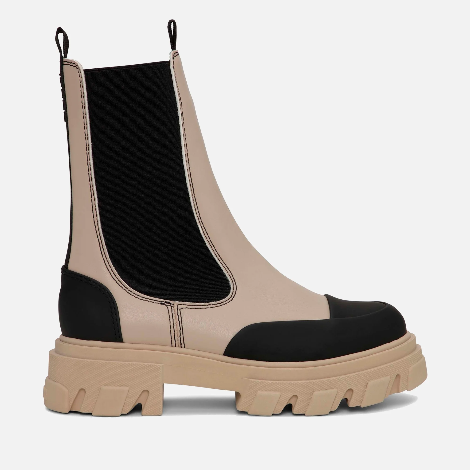 Ganni Mid Leather Chelsea Boots Image 1
