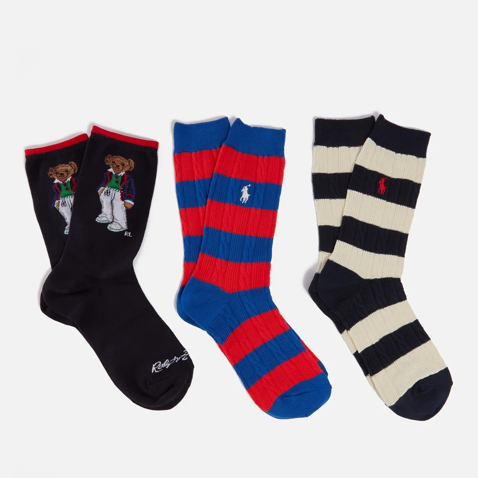 Polo Ralph Lauren Cotton-Blend Crew Socks Gift Box Image 1