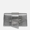 Strathberry Crescent On A Chain Metallic Leather Lizard Clutch Bag - Image 1