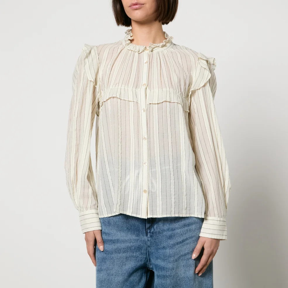 Marant Etoile Idety Semi-Sheer Cotton-Seersucker Shirt Image 1