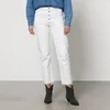 Marant Etoile Jemina Denim Cropped Straight-Leg Jeans - Image 1
