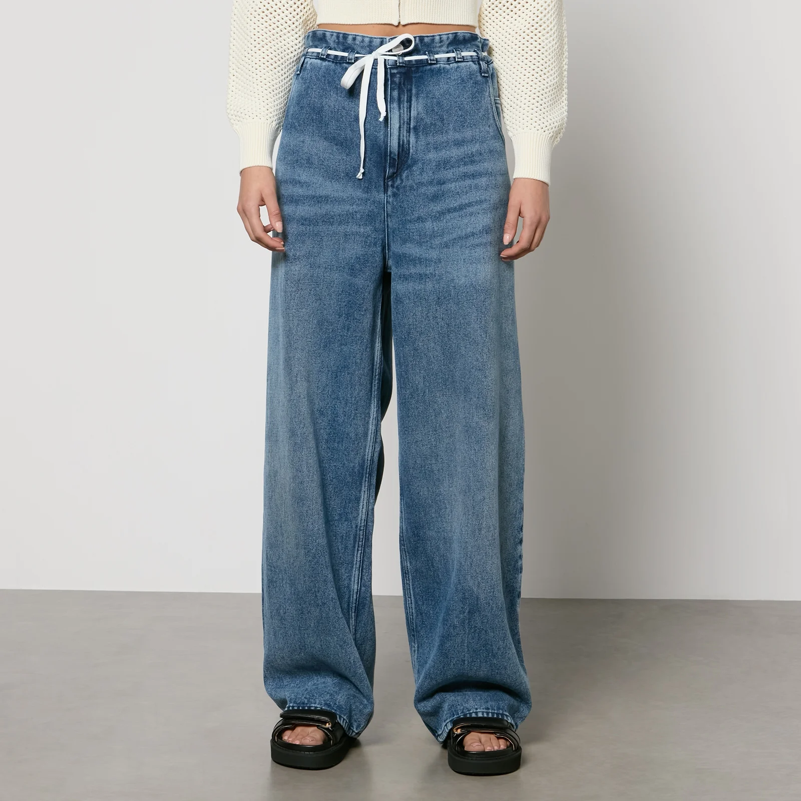 Marant Etoile Jordy Whiskered Denim Wide-Leg Jeans - FR 34/UK 6 Image 1