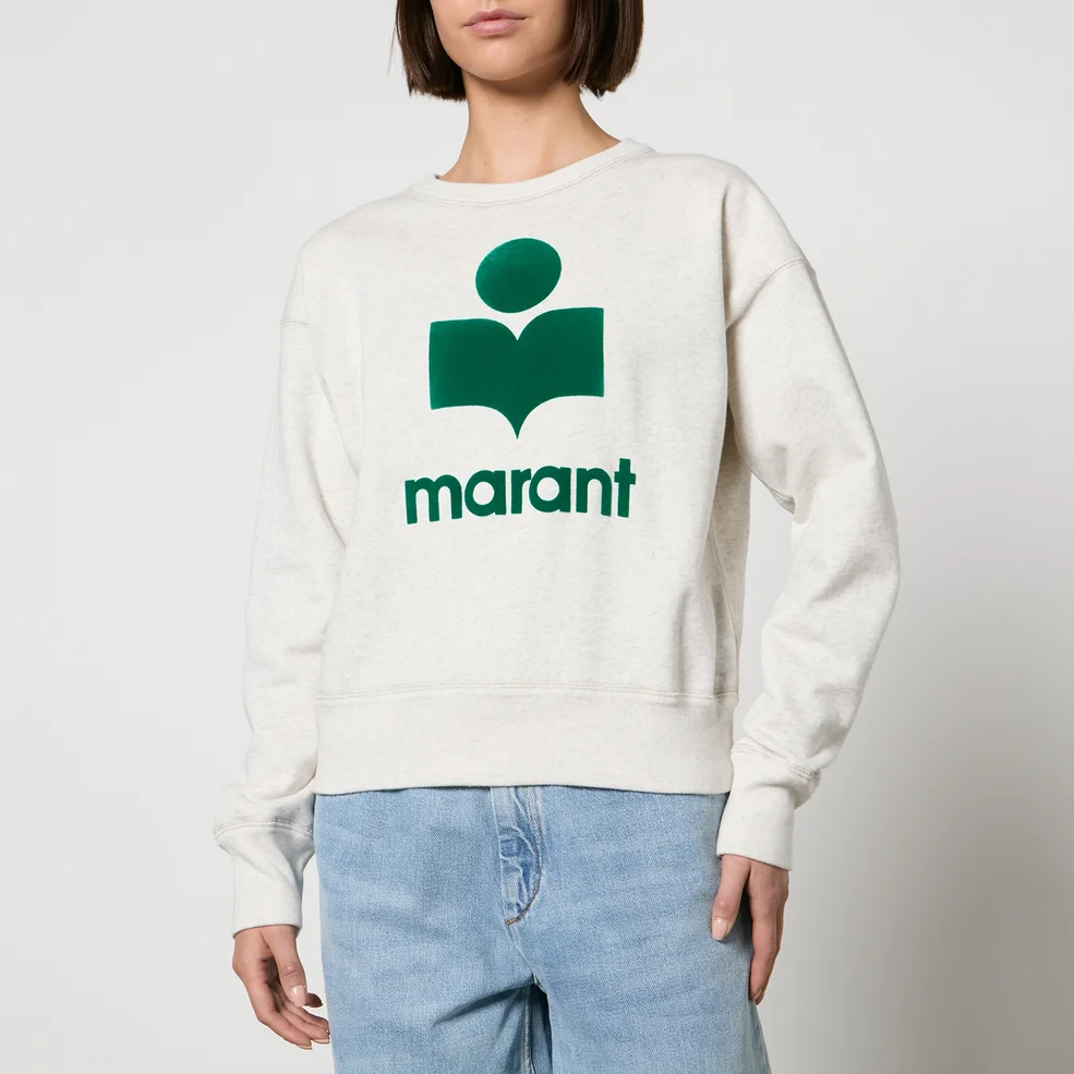 Marant Etoile Mobyli Flocked Logo Cotton-Jersey Sweatshirt Image 1