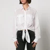 Marant Etoile Nath Cotton-Gauze Wrap Shirt - Image 1