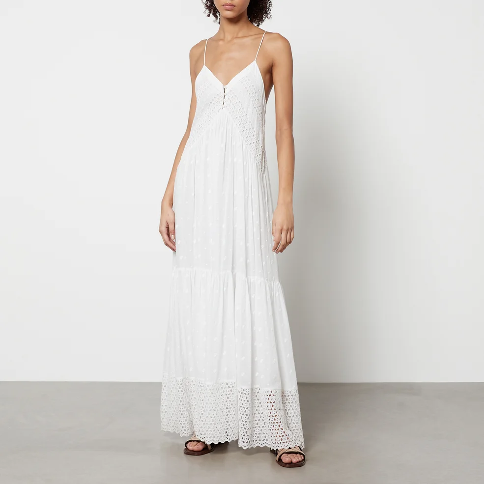 Marant Etoile Sabba Embroidered Broderie Anglaise Cotton Dress Image 1
