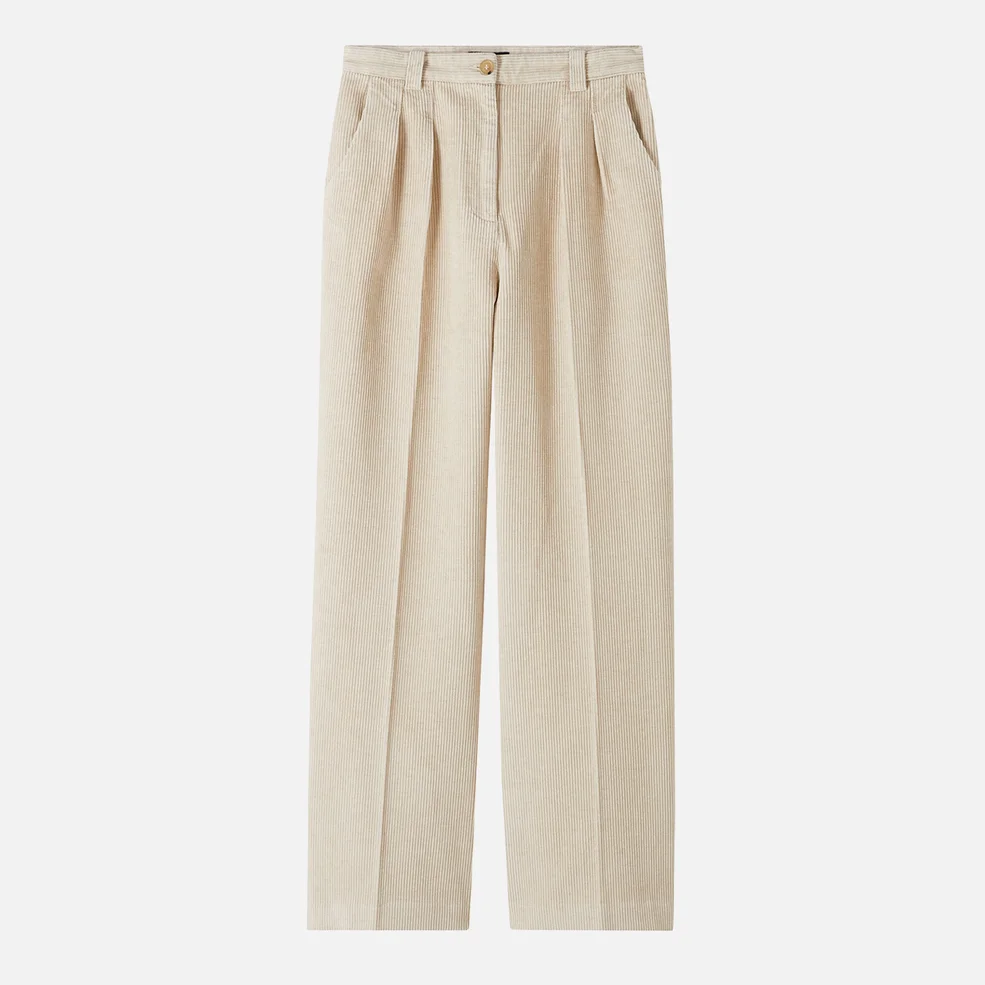 A.P.C. Cotton and Linen-Blend Corduroy Trousers Image 1