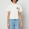 A.P.C. Sonia Cropped Logo-Print Cotton T-Shirt - XS - Image 1