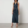 Rixo Estella Silk-Satin Midi Dress - XXS/UK 6 - Image 1