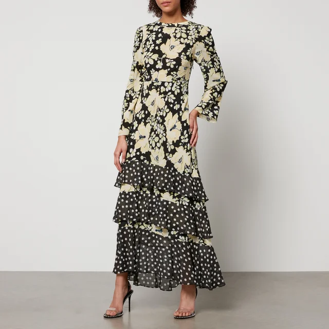 Rixo Johanne Floral-Print Silk-Crepe Maxi Dress