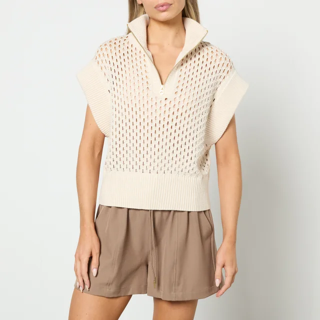 Varley Gaines Cotton Open-Knit Top