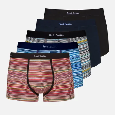 Paul Smith Loungewear Five-Pack Stripe Stretch-Cotton Boxer Shorts - S
