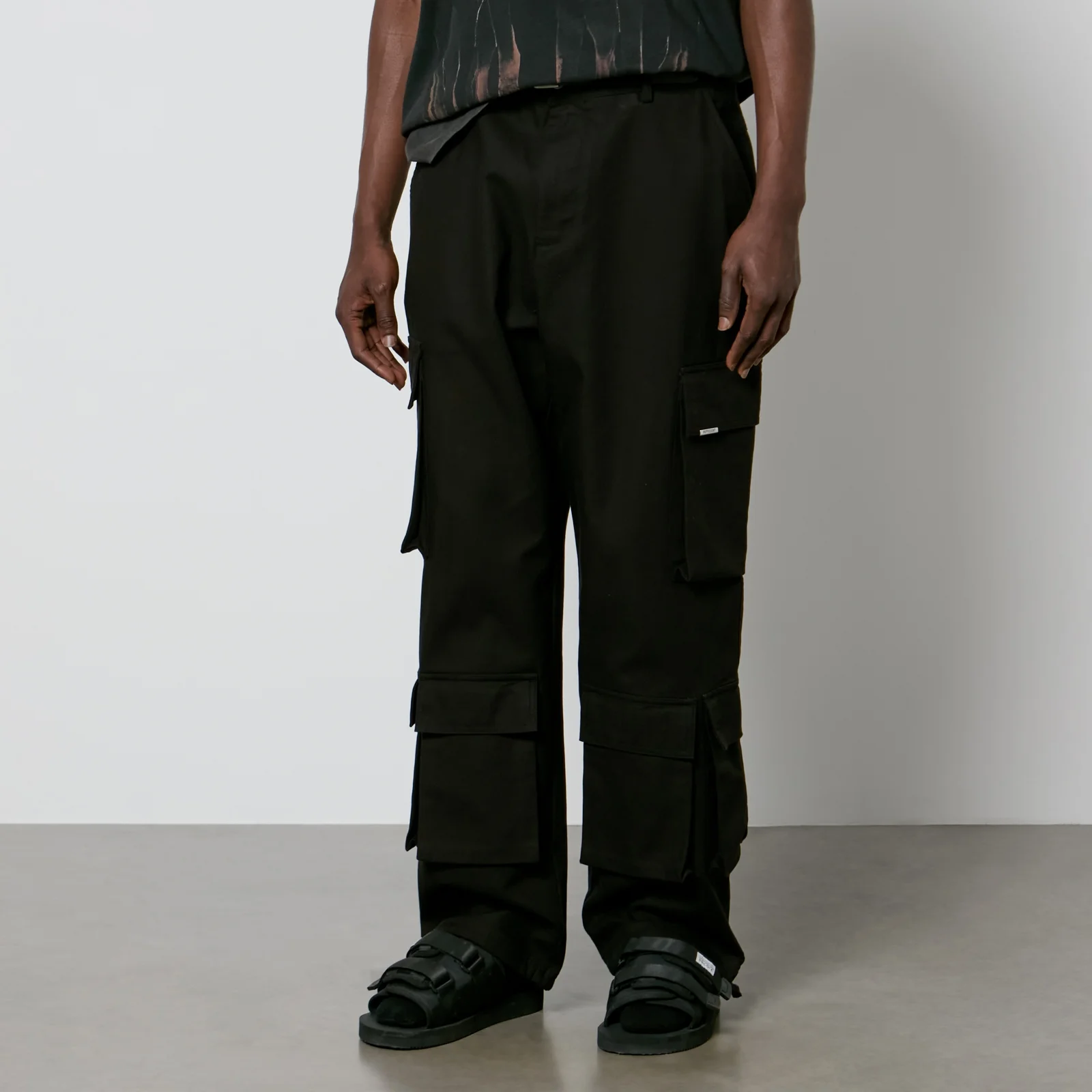 REPRESENT Baggy Cotton Cargo Trousers - M Image 1