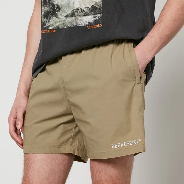 REPRESENT Logo-Print Cotton Shorts