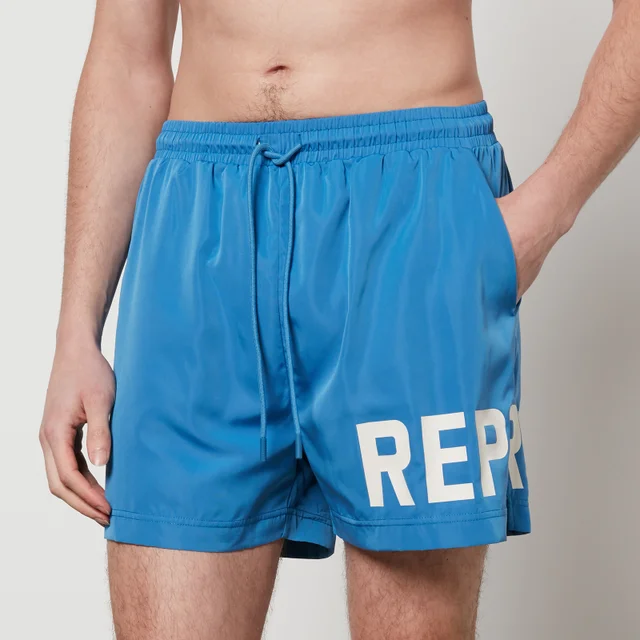 REPRESENT Logo-Print Shell Swim Shorts