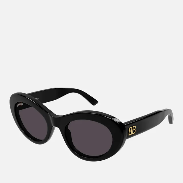 Balenciaga Monaco Round/Oval Sunglasses - Black