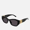 Balenciaga Dynasty Acetate Rectangular-Frame Sunglasses - Image 1