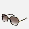 Gucci Square Frame Acetate Sunglasses - Havana - Image 1