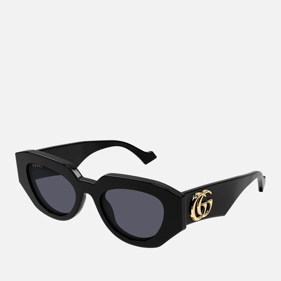 Gucci Geometrical Acetate Sunglasses - Black Image 1