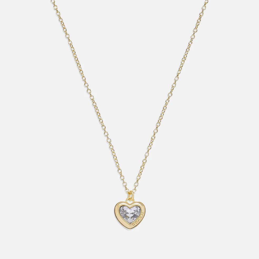 Coach Heart Gold-Tone Pendant Necklace Image 1