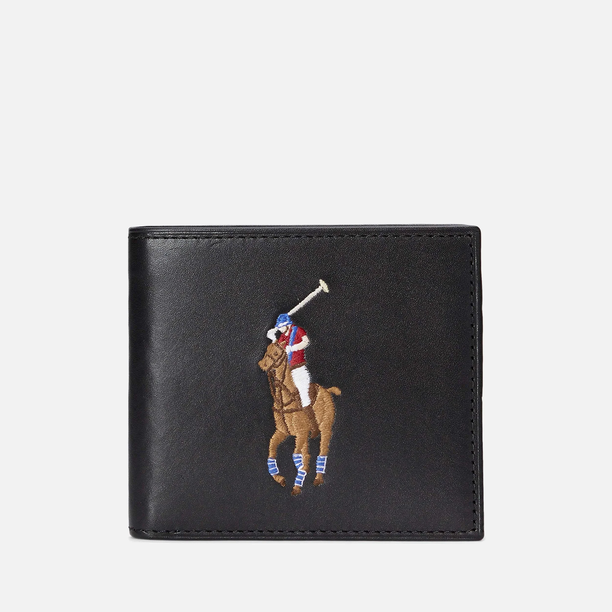 Polo Ralph Lauren Allover Logo Leather Billfold Coin Wallet Image 1