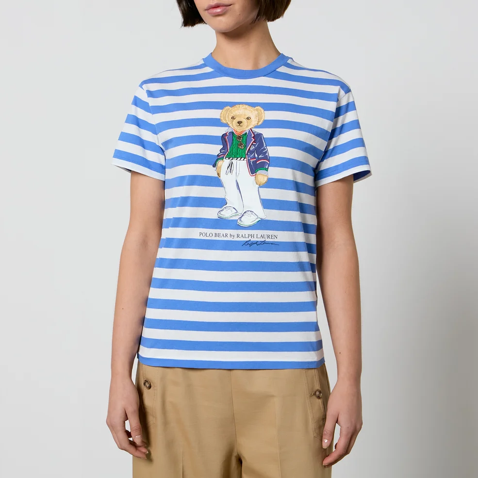 Polo Ralph Lauren Bear Striped Cotton-Jersey T-Shirt Image 1