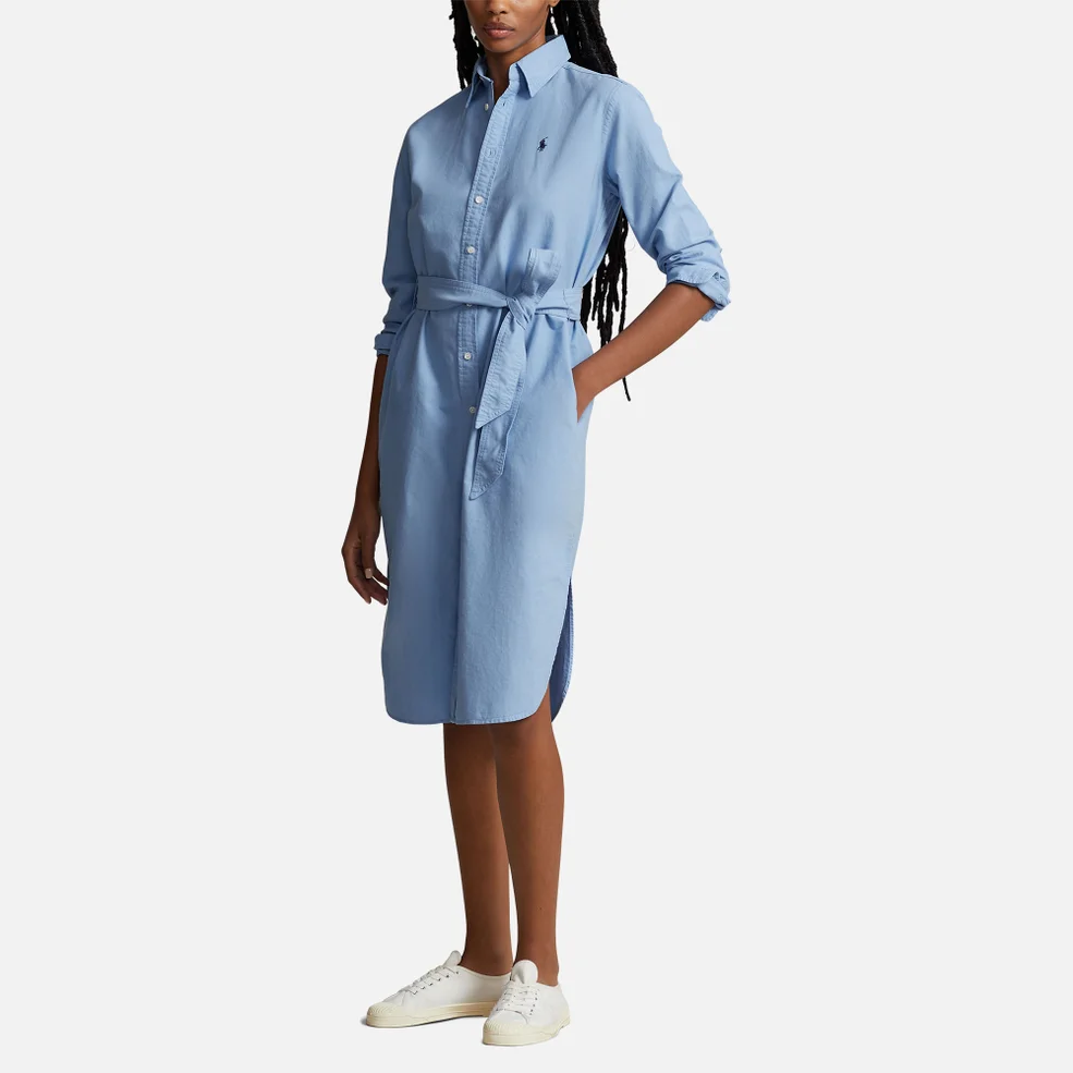 Polo Ralph Lauren Long Sleeve Cotton-Poplin Shirt Dress Image 1