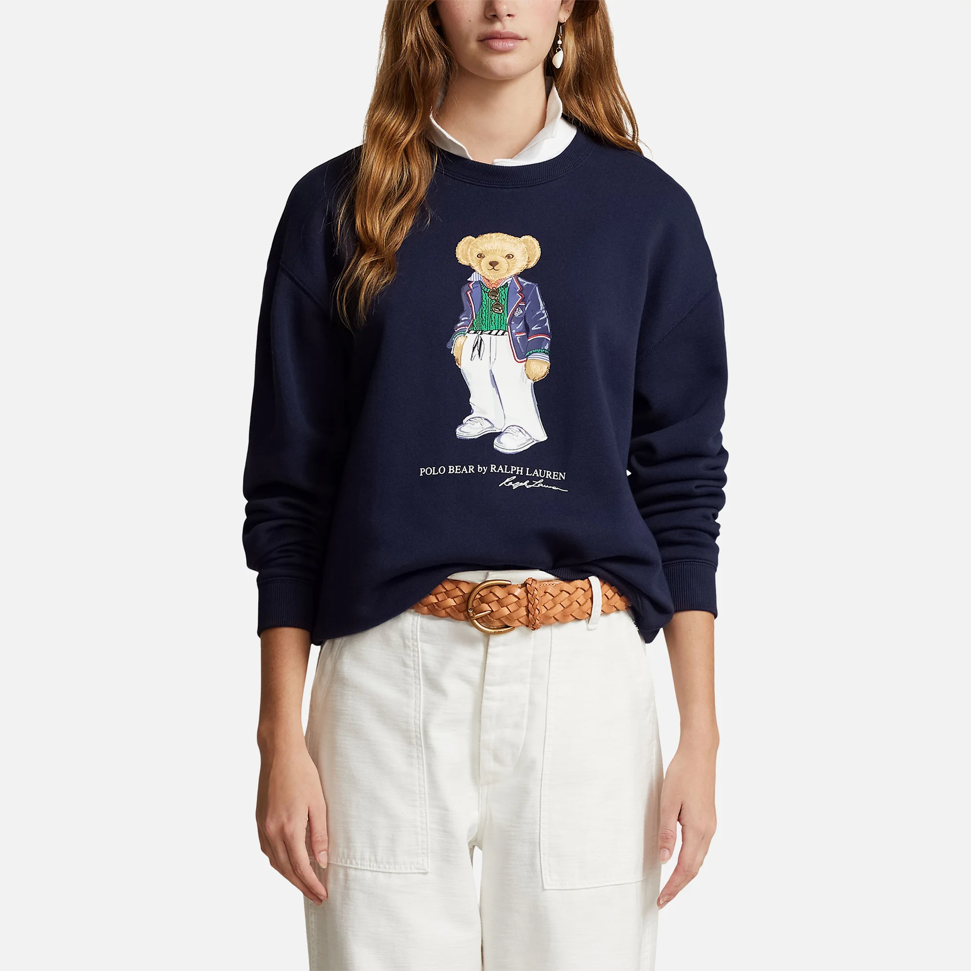 Polo Ralph Lauren Bear Cotton-Blend Jersey Sweatshirt - XS Image 1
