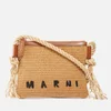Marni Marcel Raffia and Leather Crossbody Bag - Image 1