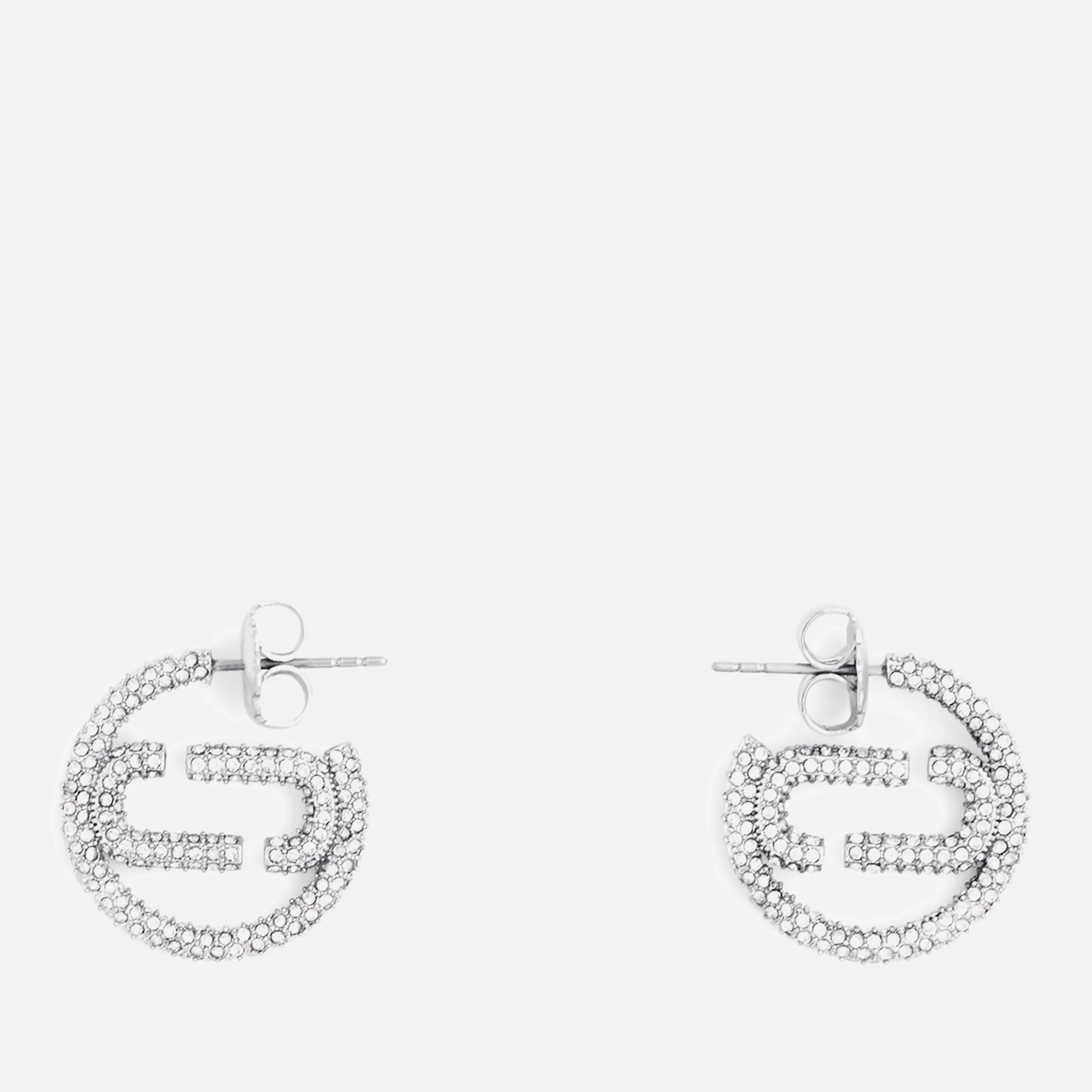 Marc Jacobs Small Crystal Silver-Plated Hoop Earrings Image 1