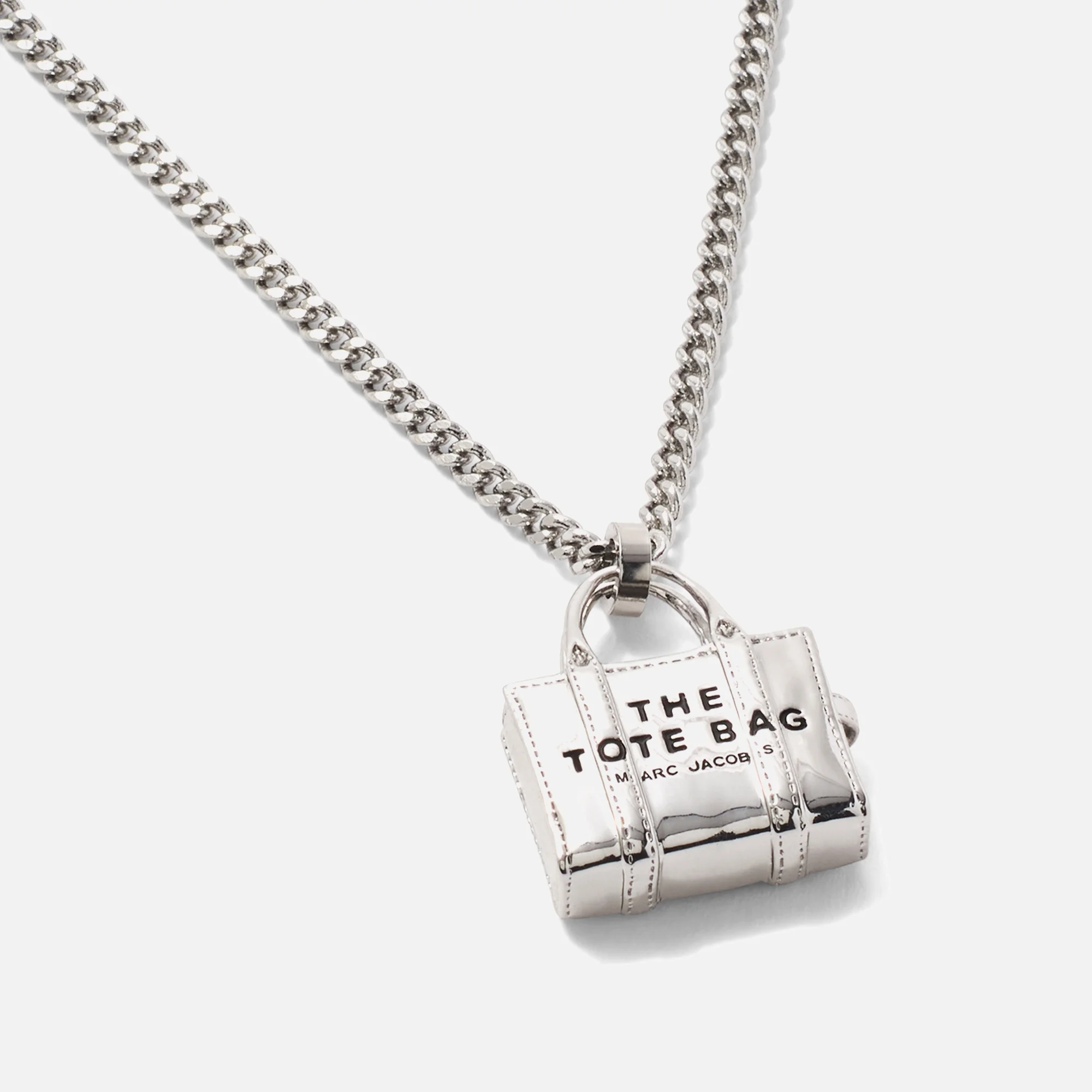 Marc Jacobs Silver-Plated Tote Bag Pendant Necklace Image 1