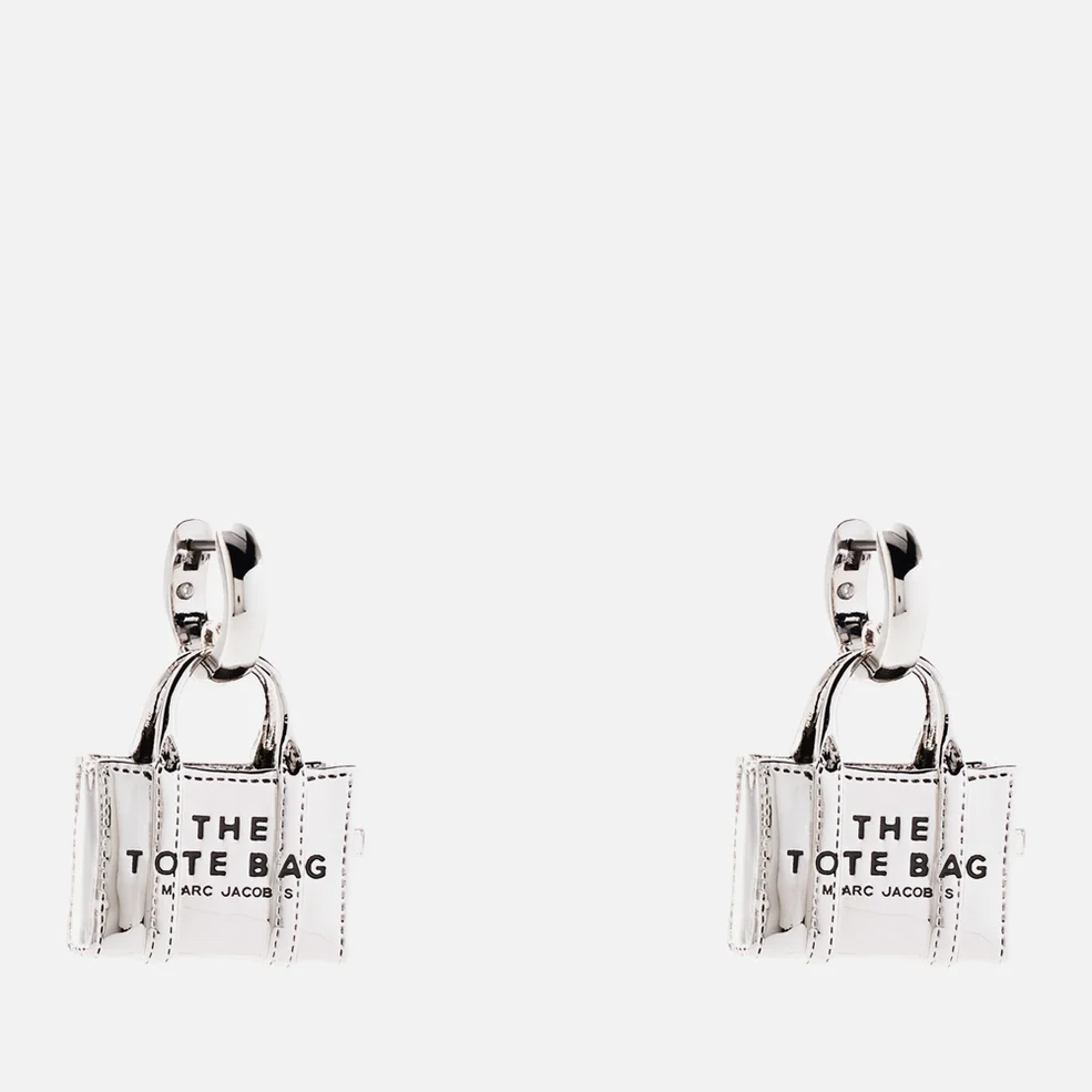 Marc Jacobs Silver-Plated Tote Bag Drop Earrings Image 1