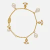Vivienne Westwood Emiliana Gold-Tone Pearl Charm Bracelet - Image 1