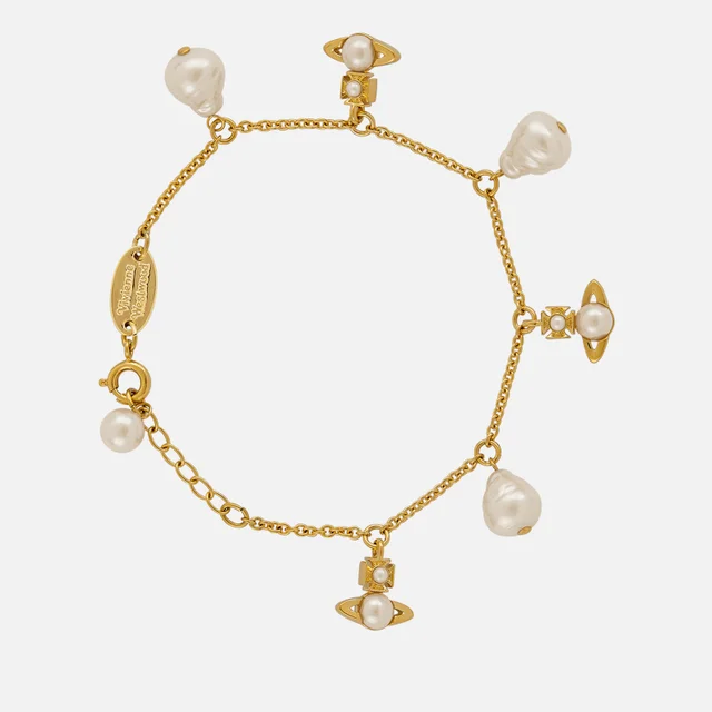 Vivienne Westwood Emiliana Gold-Tone Pearl Charm Bracelet
