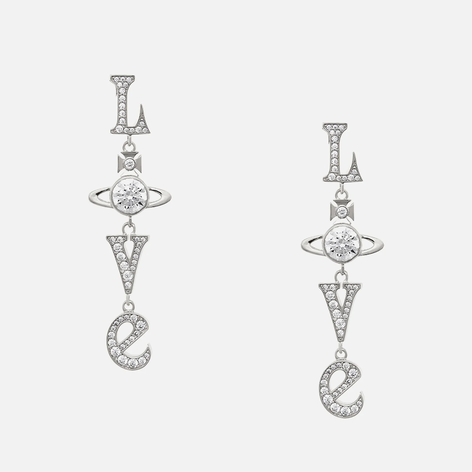 Vivienne Westwood Love Silver-Tone Drop Earrings Image 1
