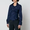Vivienne Westwood Drunken Asymmetric Cotton-Poplin Shirt - IT 40/UK 8 - Image 1