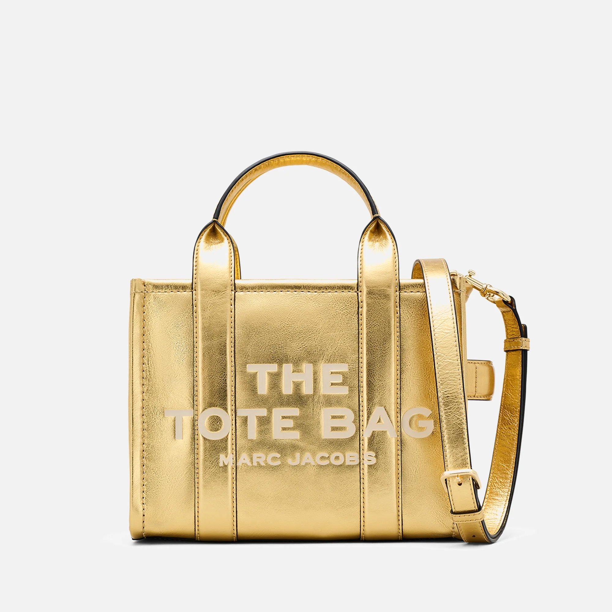 Marc Jacobs The Small Metallic Full-Grain Leather Tote Bag Image 1