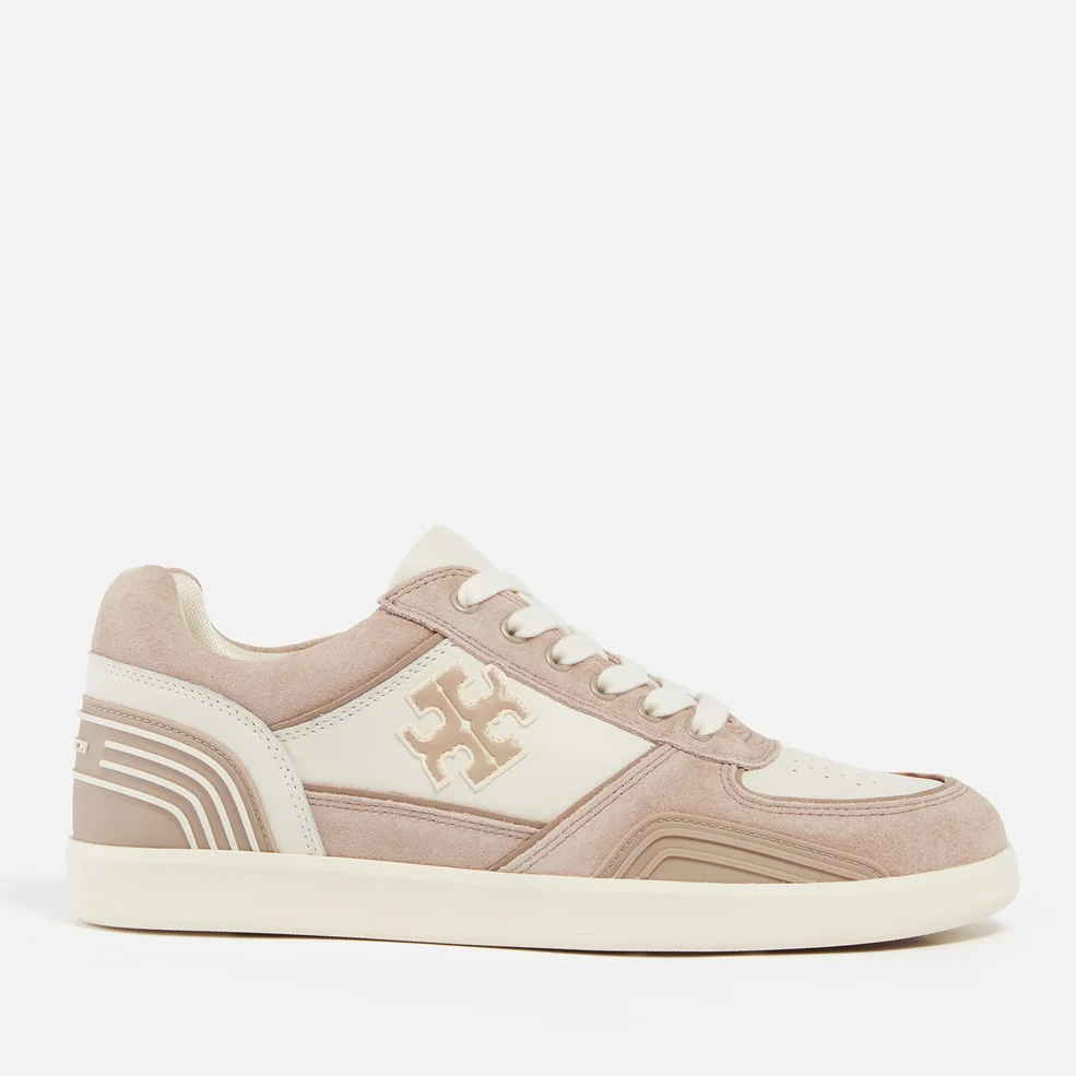 Tory Burch Women's Clover Leather and Suede Trainers Image 1