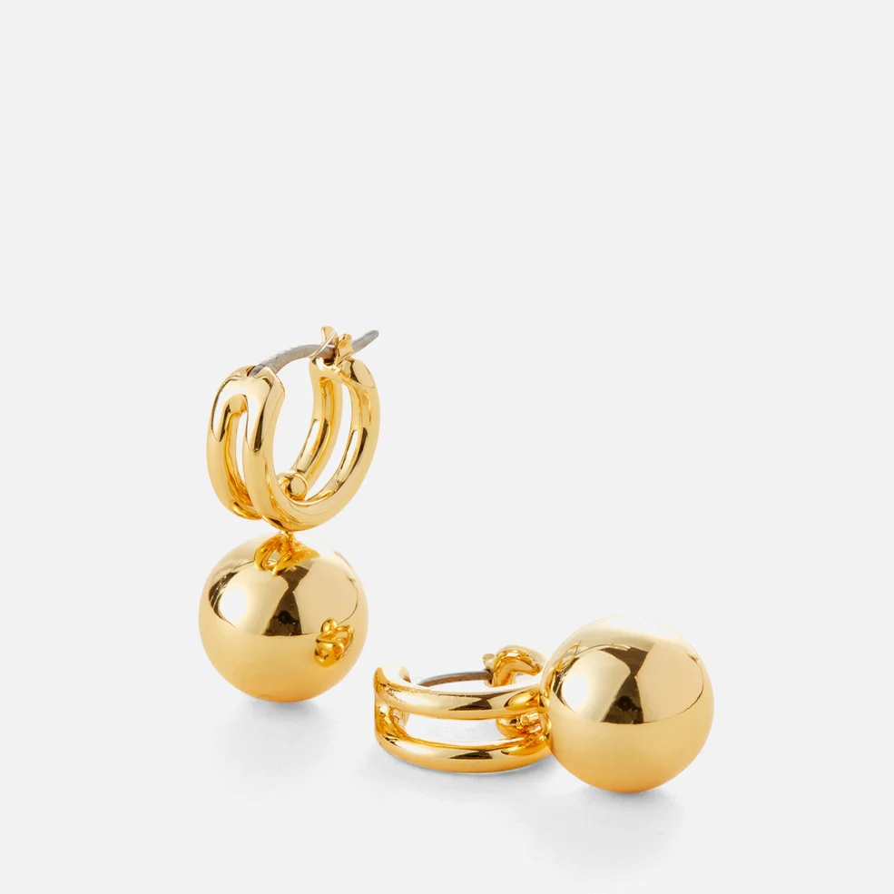 Jenny Bird Lyra 14K Gold-Plated Huggie Drop Earrings Image 1
