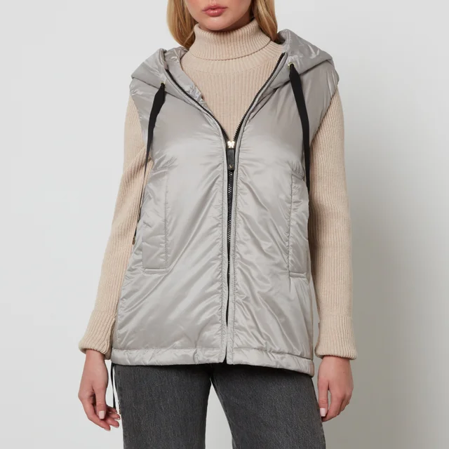 Max Mara The Cube Greengo Quilted Shell Hooded Waistcoat