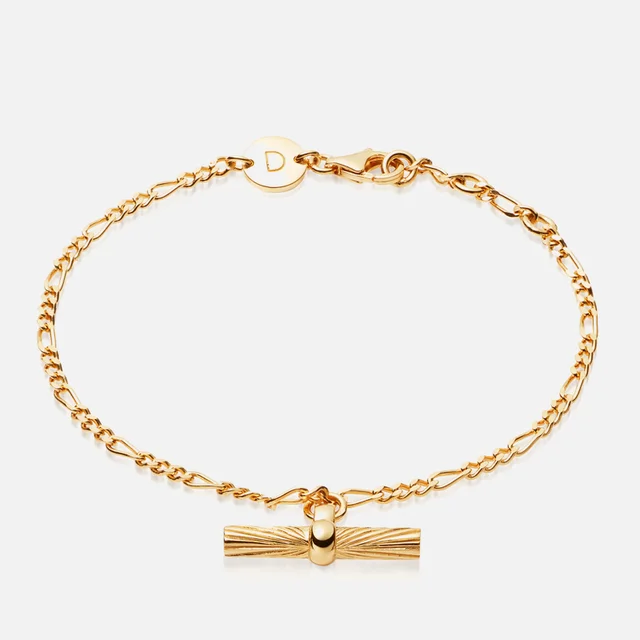 Daisy London Estée Lalonde T-Bar Drop 18-Karat Gold-Plated Bracelet