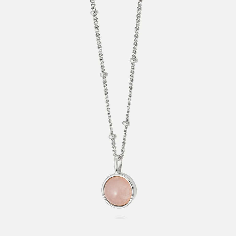Daisy London Rose Quartz Sterling Silver Necklace Image 1