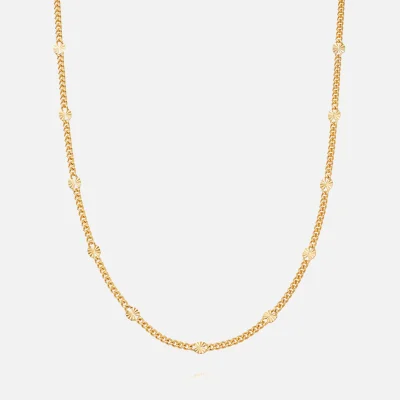 Daisy London Estée Lalonde Sunburst 18-Karat Gold-Plated Necklace