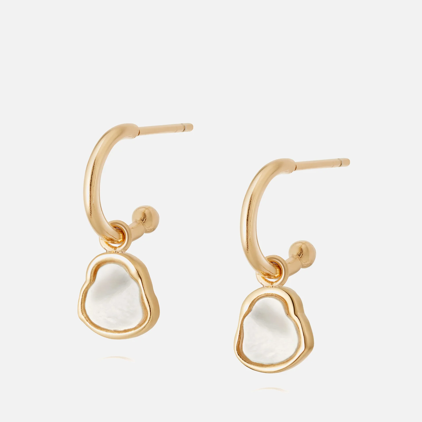 Daisy London Isla Mother of Pearl Drop 18-Karat Gold-Plated Earrings Image 1