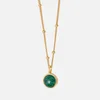 Daisy London Aventurine 18-Karat Gold-Plated Sterling Silver Necklace - Image 1