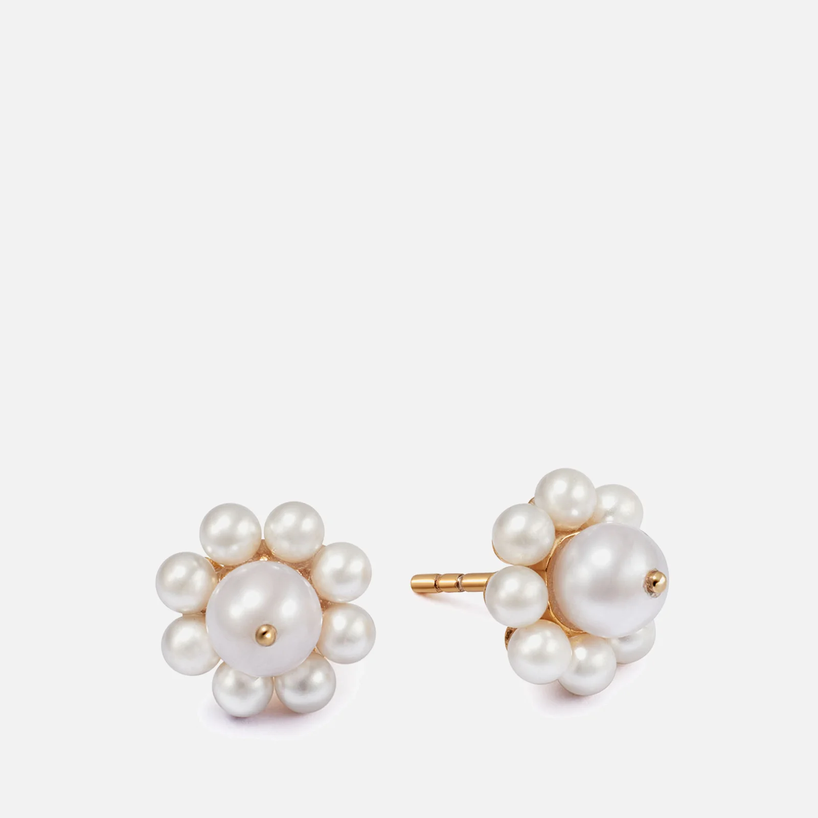 Daisy London Shrimps Pearl 18-Karat Gold-Plated Earrings Image 1