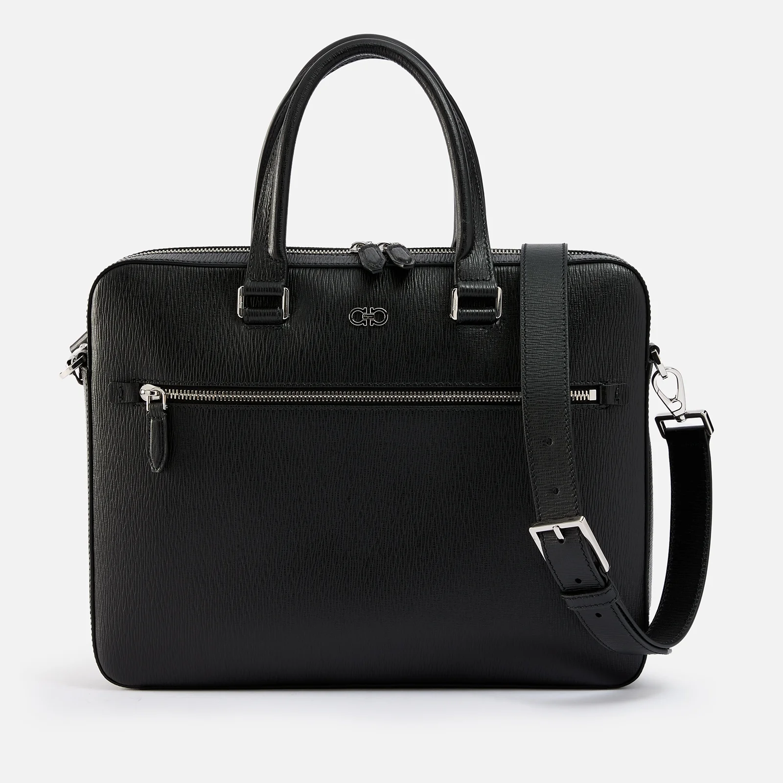 Ferragamo Textured Leather Briefcase Image 1