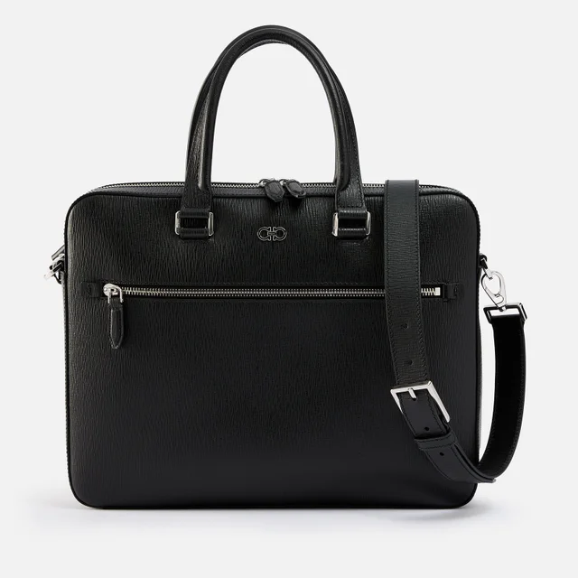 Ferragamo Men's Leather Briefcase - Black